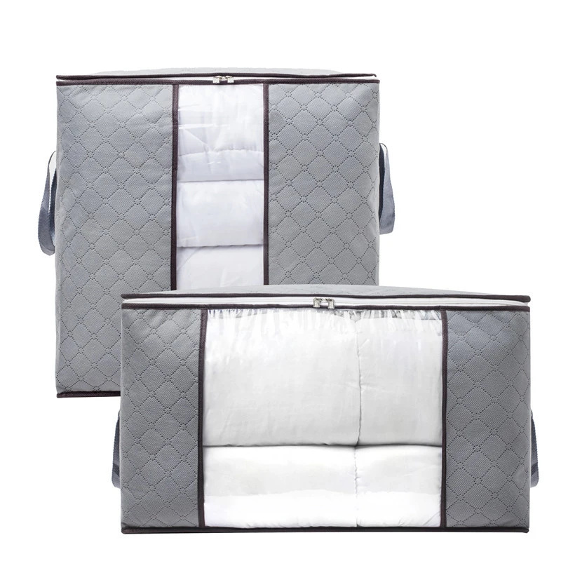 Large Capacity Foldable Clothes Sweaters Blanket Storage Bag with Clear Window