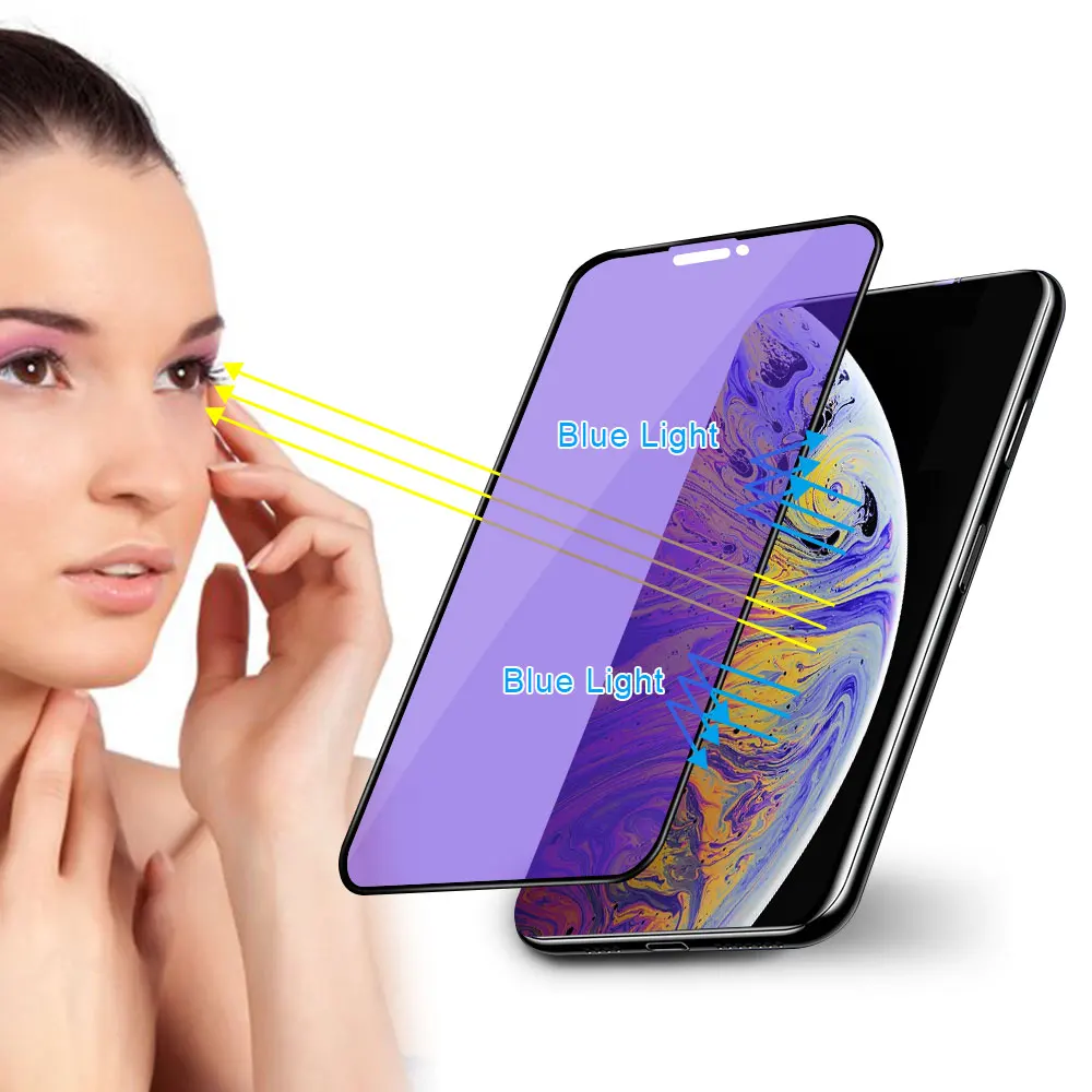 

2021 Newest Eye Protection 9H 3D Anti Blue Light Matte Screen Protector Tempered Glass Film for iPhone 12 Pro Max