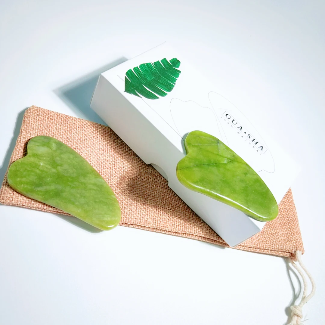 

Arrival Gua Sha Scraping Massage Tools Natural Spiky Xiuyan Jade Guasha Board for SPA Treatment