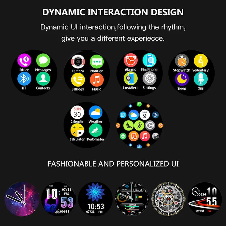 Blood pressure monitoring watch Q16 smart android phone call smart watch fitness tracker