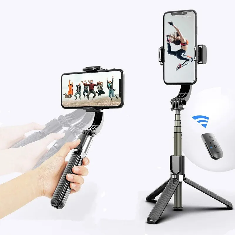 

360 Flexible Tripod Blue tooth Smart One Axis Gimbal Selfie Tripod Stabilizer L08 Handheld Gimbal