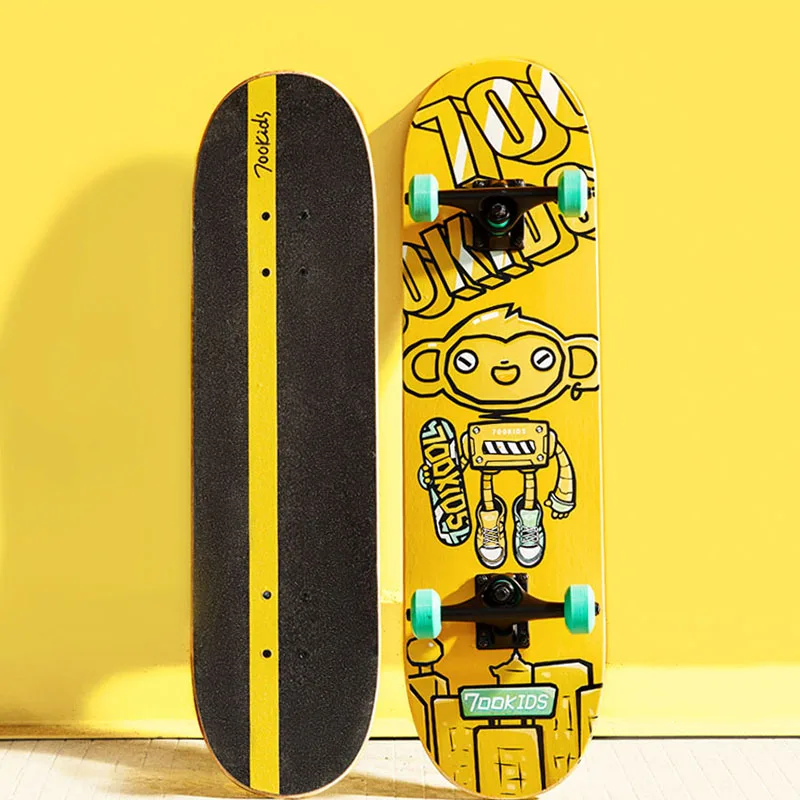 

700 Kid Professional Double Kick Skateboard Non Slip Robot Kid Skateboard