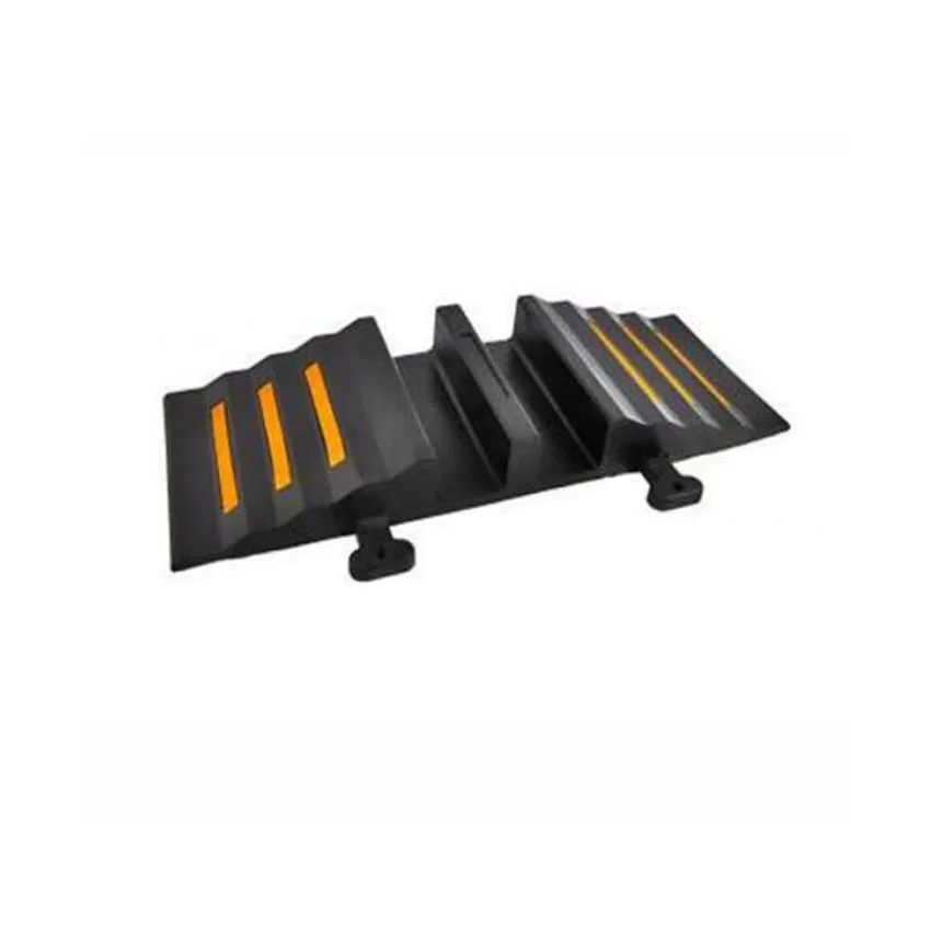 Rubber Car Fire Hose Bridge Ramp With 2 Channel