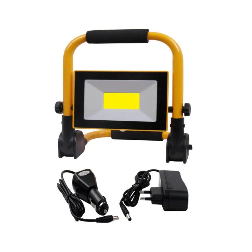 Portable Rechargeable LED Work Light Flood Light IP65 Waterproof Emergency Security Built-in Li-ion Batteries
