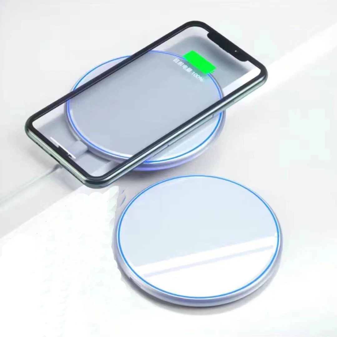 

Free Sample Stable Quality 10W 7.5W Mirror Wireless Charger Fast Wireless Charger With Micro Cable For Iphone