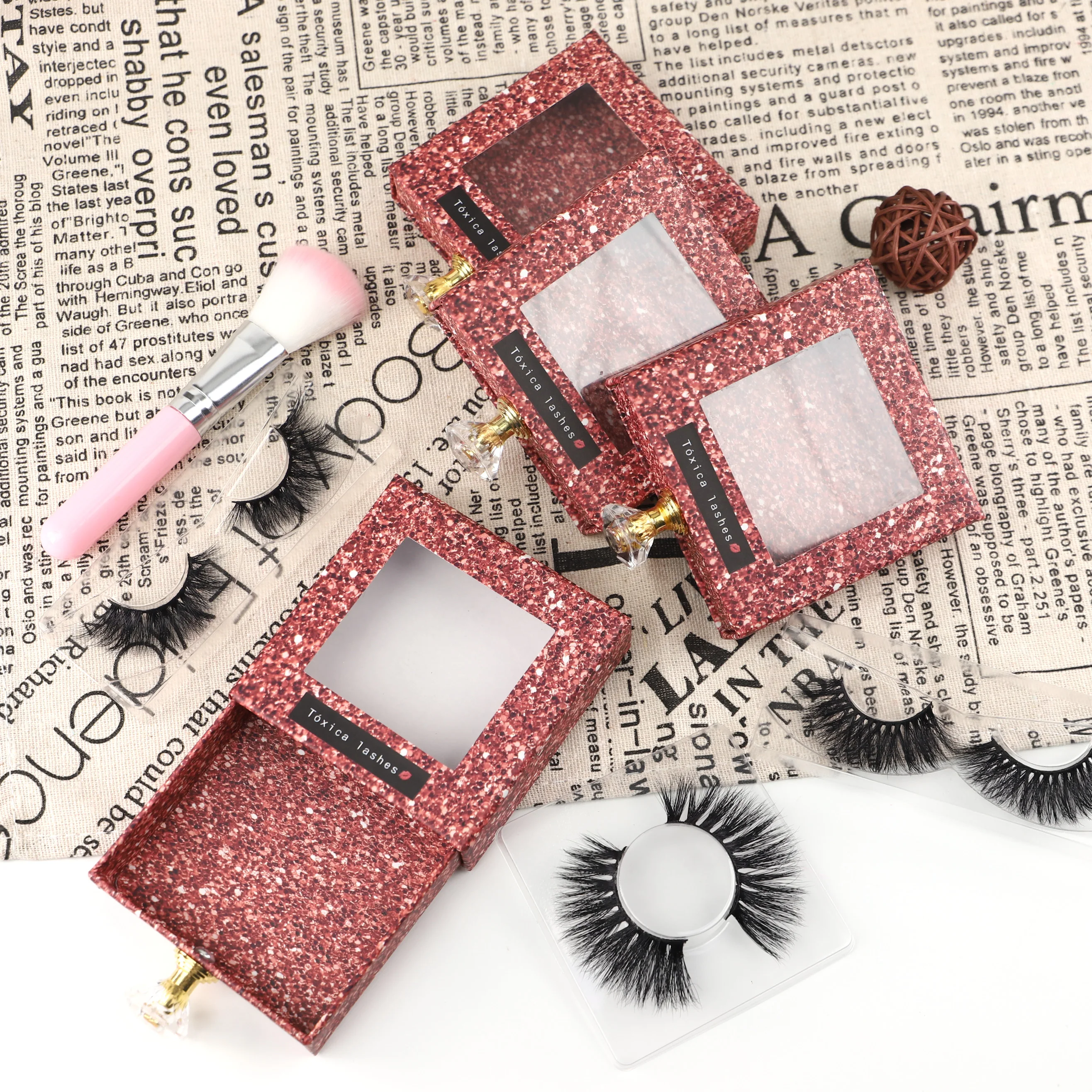 

popular style 6d20 super natural private label lashes box