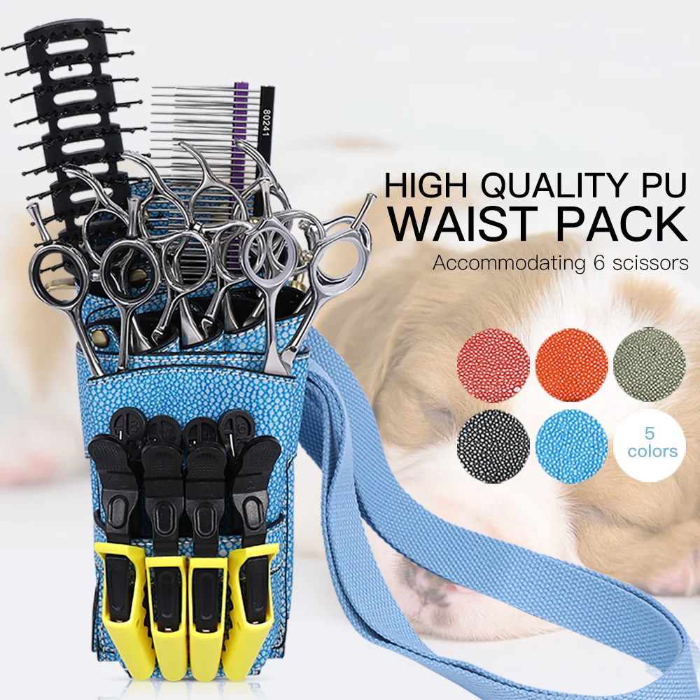 Pu Pet Groomers Tool Bag Leather Scissor Pouch Case With Waist Shoulder ...