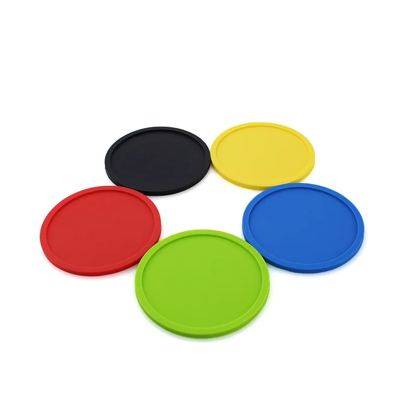 

CUSTOM LOGO Silicon Round Coasters Cup Mat Tea Coffee Mug Drinks Holder Table Mat Coasters For Drinks