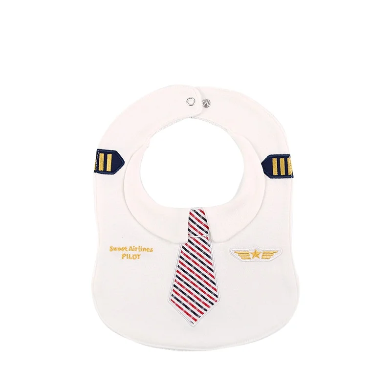 

Baby saliva towel pure cotton snap-button saliva towel shape bib children's bib