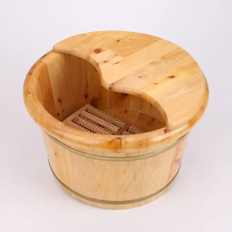 

Dropshiping Wooden Foot Bath Bucket Pedicure Tub Foot Spa Bathing Barrel