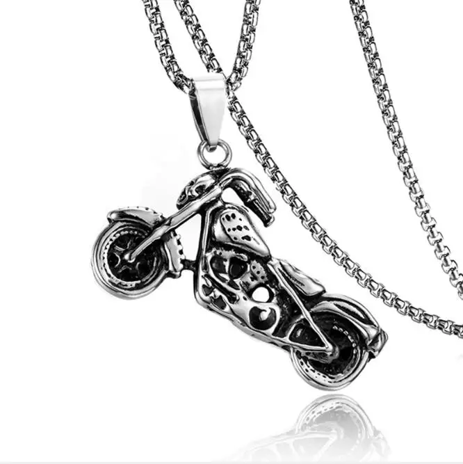 

Exquisite stainless steel motorcycle hip-hop necklace European and American personality accessories