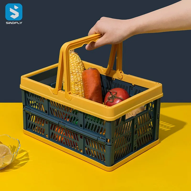 

Kitcthen storage basket plastic foldable food fruit vegetable storage multifunction space saving, Multi color