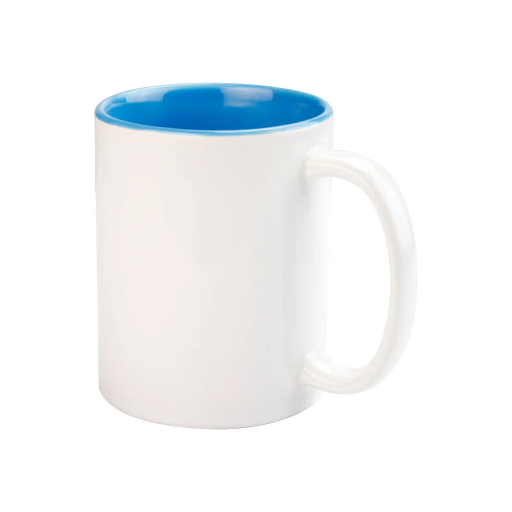

Hot Sale AAA 11oz Sublimation Inner Colourful Mugs Sublimation Coffee Mug Custom LOGO Printed White Coffee Mug Ceramic, Customized colors acceptable