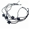 Custom Design Black Embossed Plastic Hang Tag Seal String Locks for Clothing