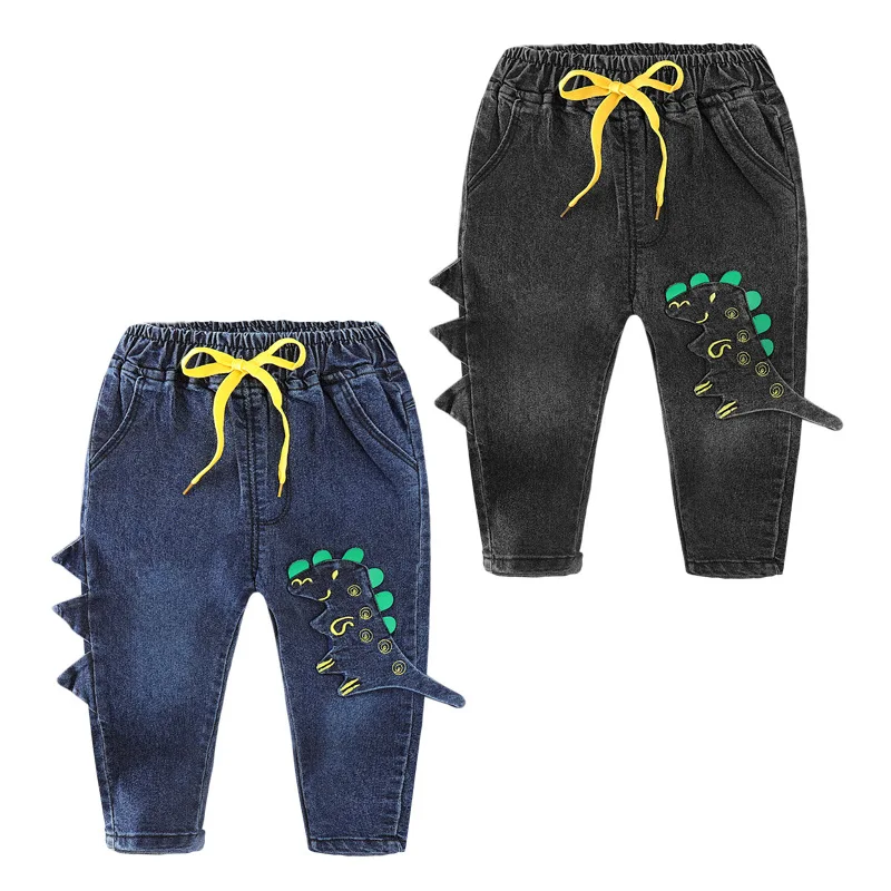 

Spring and autumn new children's clothing Korean cartoon dinosaur jeans