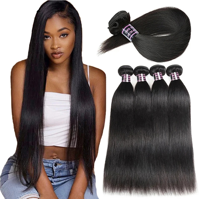 

Bone Straight Human Hair Bundles Brazilian Hair Weave wigs