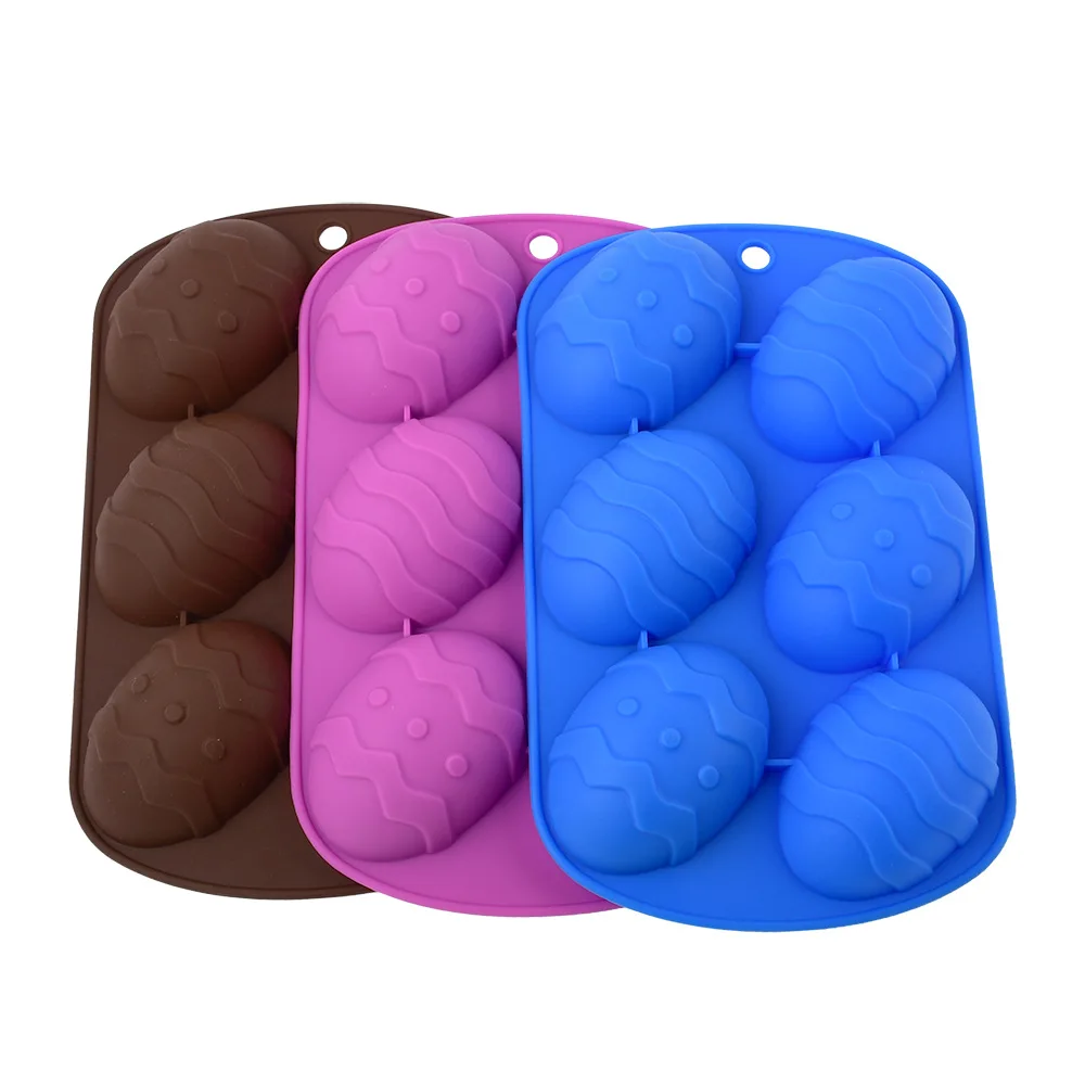 

Easter egg cookie mold 6 holes sphere silicone baking mold for chocolate cake round shape silicone mould, As picture