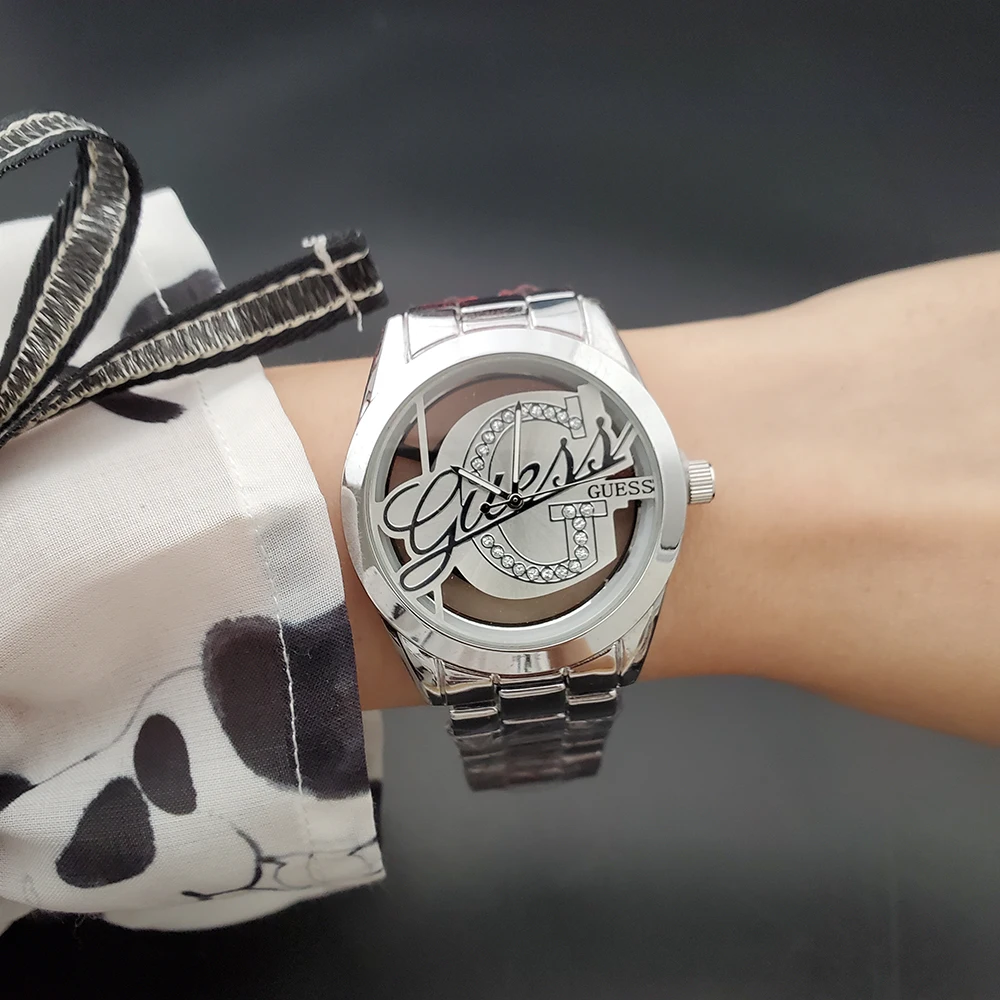 Translucent dial quartz watch