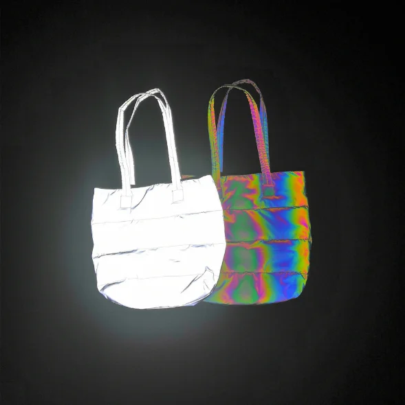 

fashion geometric luminous laser female women rainbow iridescent tote shoulder holographic flash reflective cross handbag bags, Blue / red / black / grey etc.