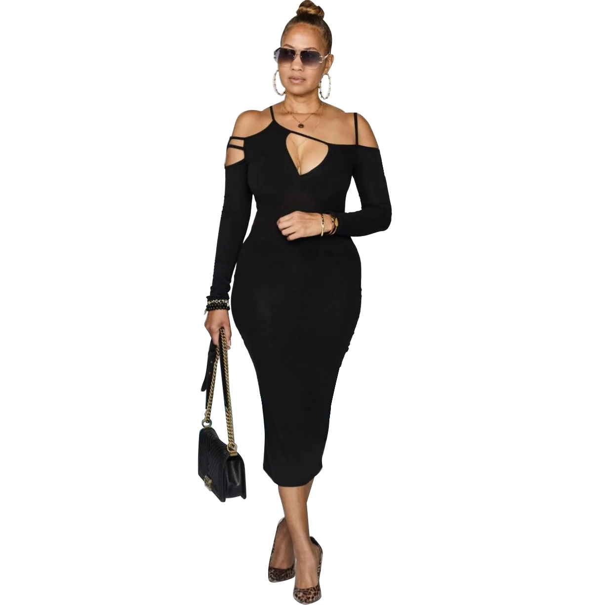 

new women sexy dress off shoulder long sleeve dress solid women lady elegant casual dresses