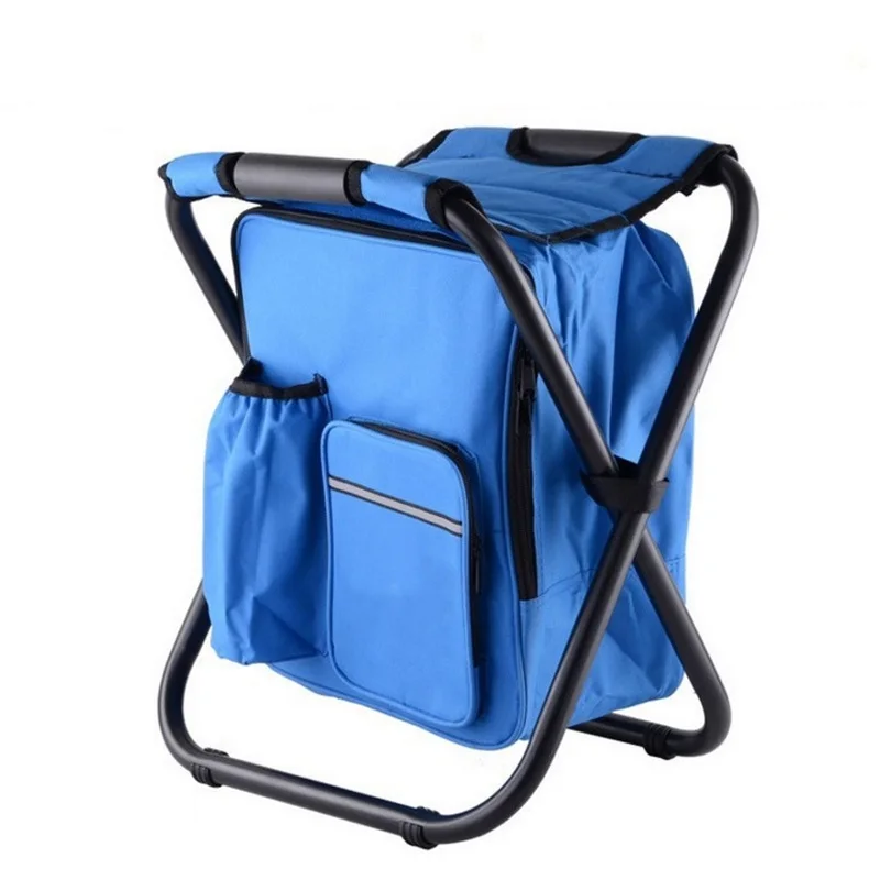 Hot Selling Multipurpose Foldable Light Weight Fish Stool with Picnic Cooler Thermal Insulated Bag