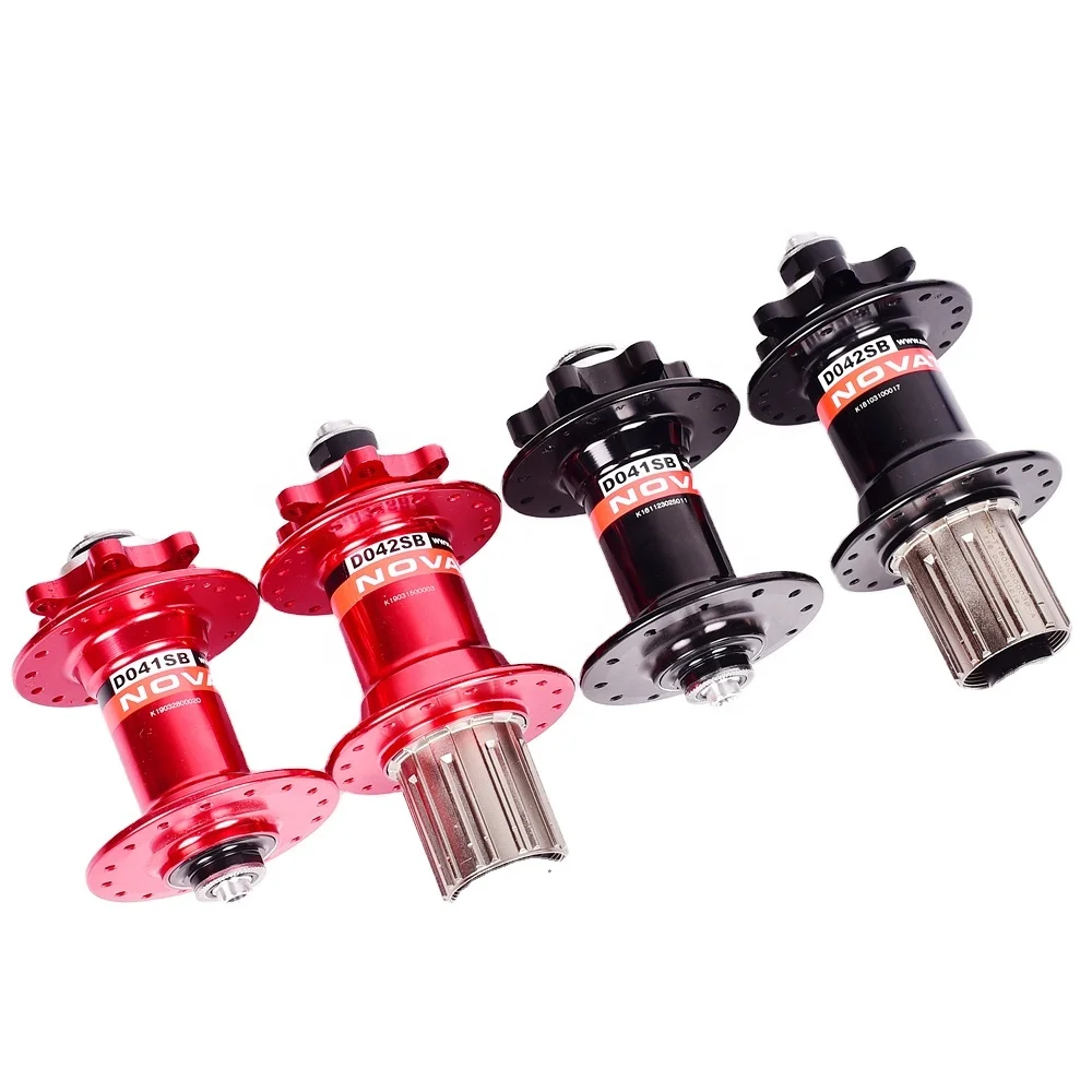 

Novatec hub D041SB D042SB disc card brake MTB mountain bike hub bearing bicycle hubs, Black / red