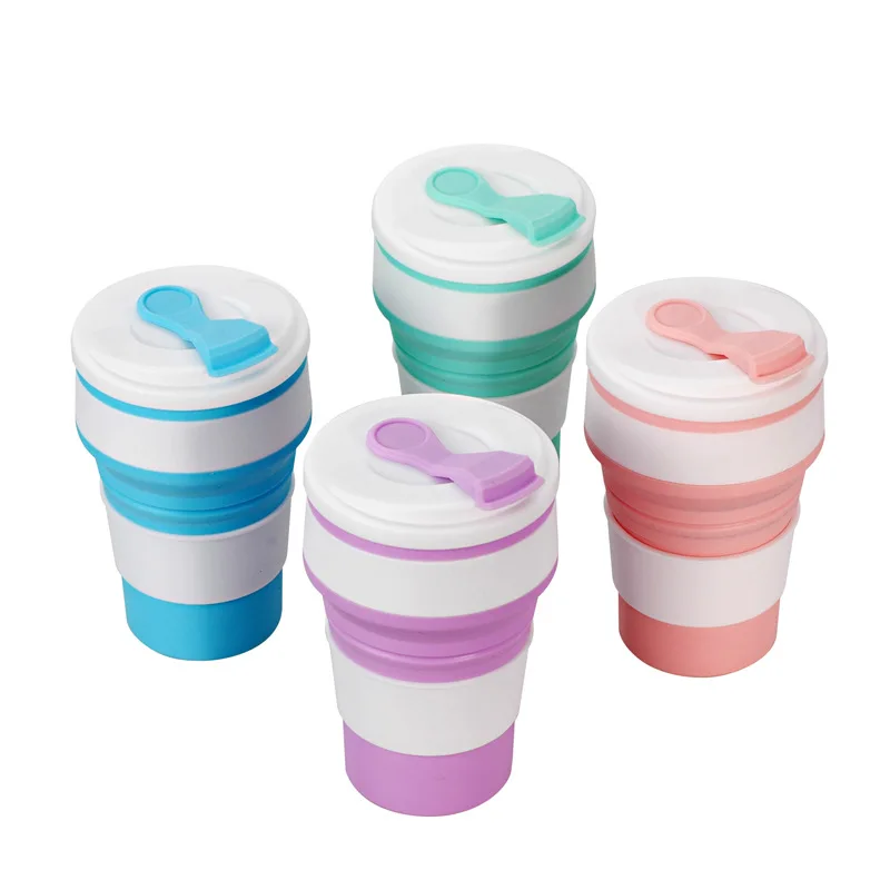 

Wholesale Heatproof Telescopic Drinking Cup Portable Foldable Reusable Silicone Coffee Cup, Custom