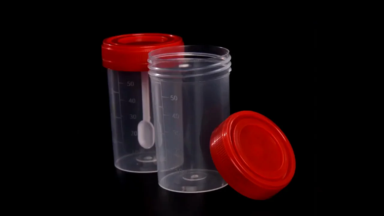 Medical Disposable Urine Container Specimen Cup 40ml Bulk Pack Sterile