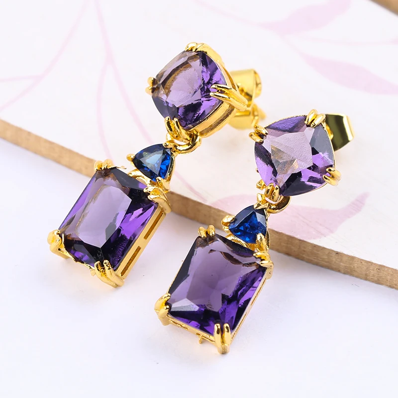 

Factory Manufacturer Supply Plate Gold Fashion Drop Earrings For Engagement, Silver