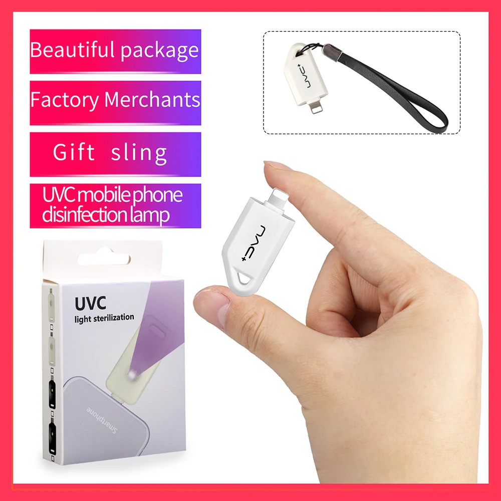 
Hot Portable Mobile Phone UVC Sterilization Light USB Mini Ultraviolet Light LED UVC Lamp UV Sterilizer 