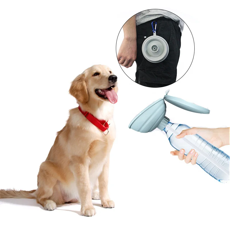 

dog drinking bowl dog feeding drink portable pet water bottle outdoor control stretch dog drinking water bottle