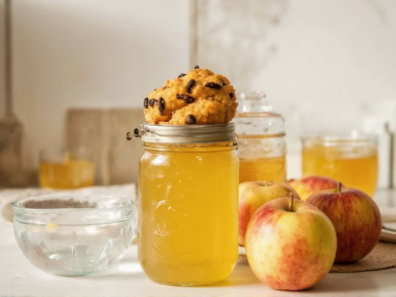 Apple cider vinegar fruit fly trap in mason jar