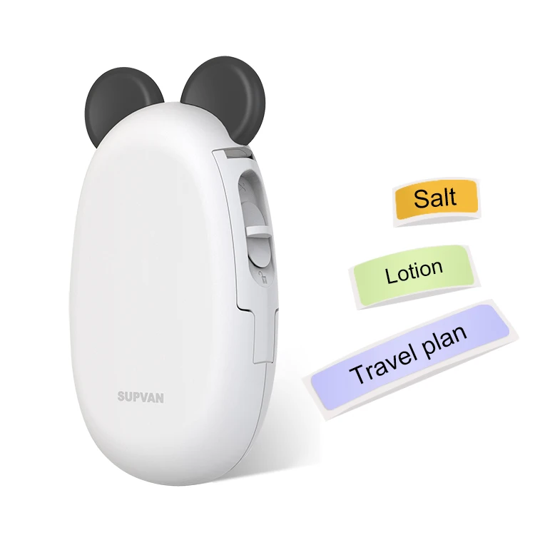 

E10 Portable Wireless Printer, White green pink