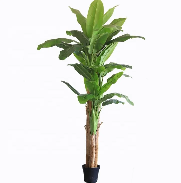 

Tropical large decorative sky bird plant plastic wooden bonsai artificial banana trees