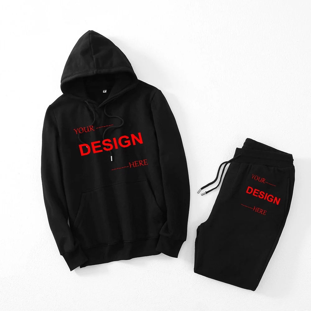 

YKH Custom Unisex High High Quality Fleece Jogger Sets Hoodie And Jogger Set Men Sweatpants And Hoodie Set