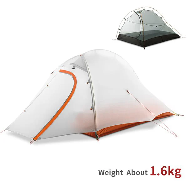 

Hot Sale Fabric Person Camping Tent 2 Man Tents With Factory Prices, Grey-red