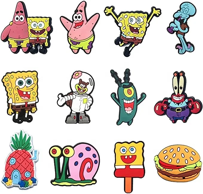 

Wholesale custom Stock Soft PVC Rubber Shoe Charms Shoe Accessories Croc charms for shoes, As picture