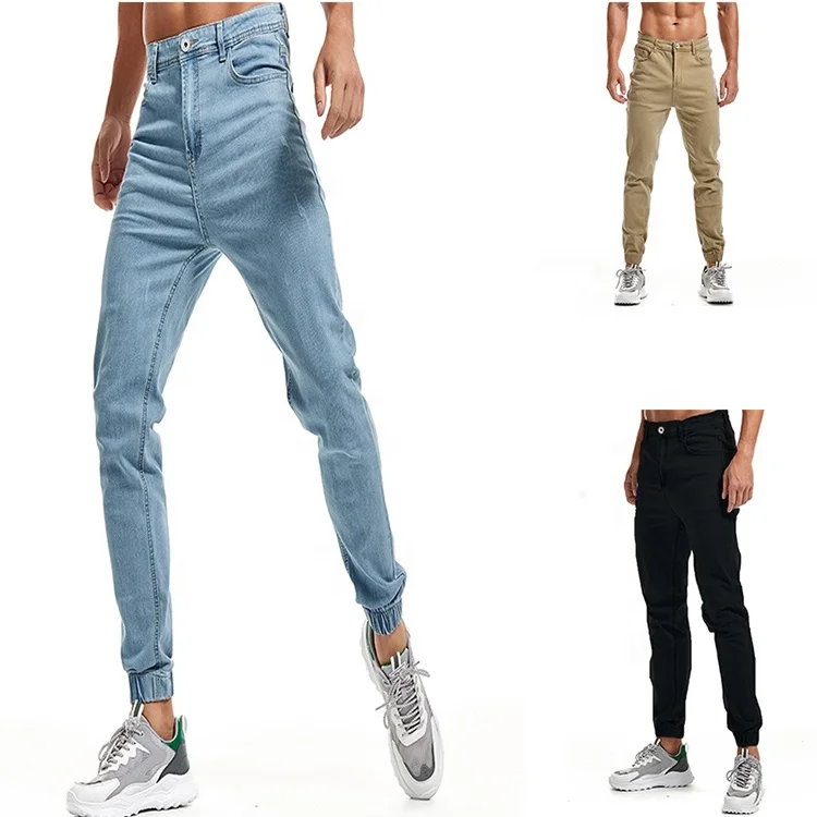 

2022 new solid color Slim Denim jeans men zipper - fly skinny plus size men's jeans-homme pencil pants streetwear Jeans For Men