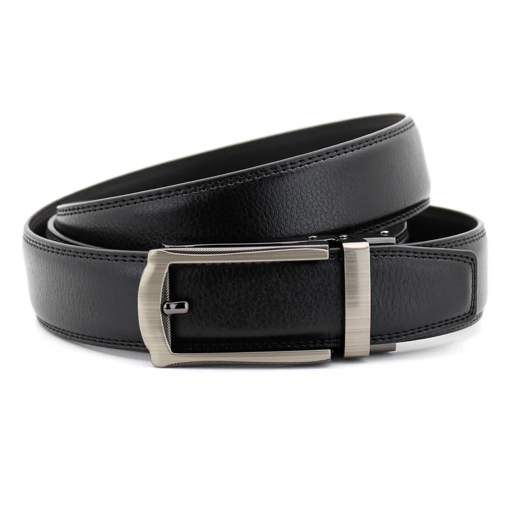 Hotsales Genuine Leather Adjustable Ratchet Silding Belt Automatic ...