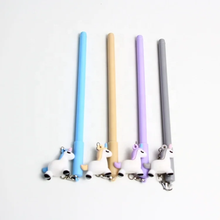 
kawaii carton unicorn plastic popular gel ink pen wholesale gifts for children hot selling  (62570712683)
