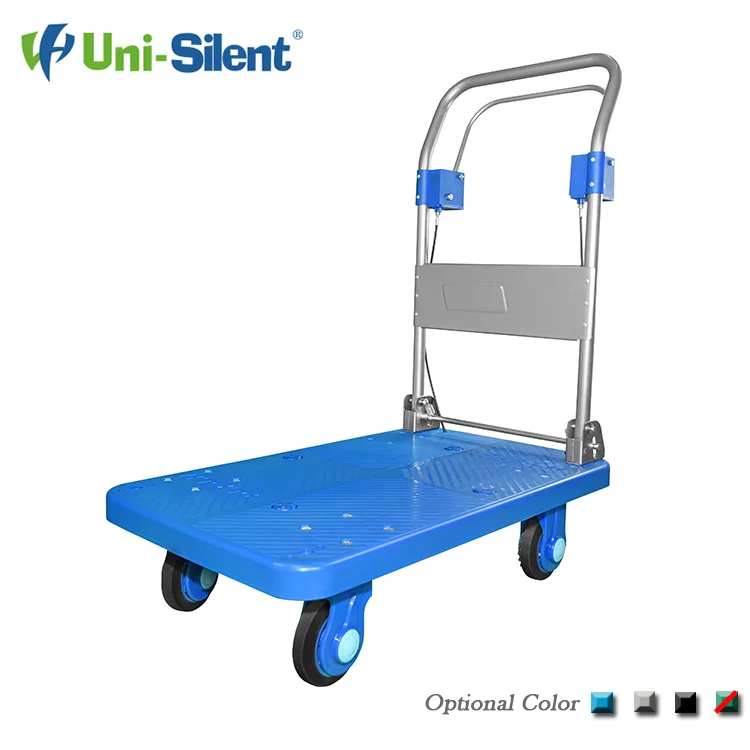 Handle Brake Foldable Platform Hand Trolley Cart With Dead Man Braking