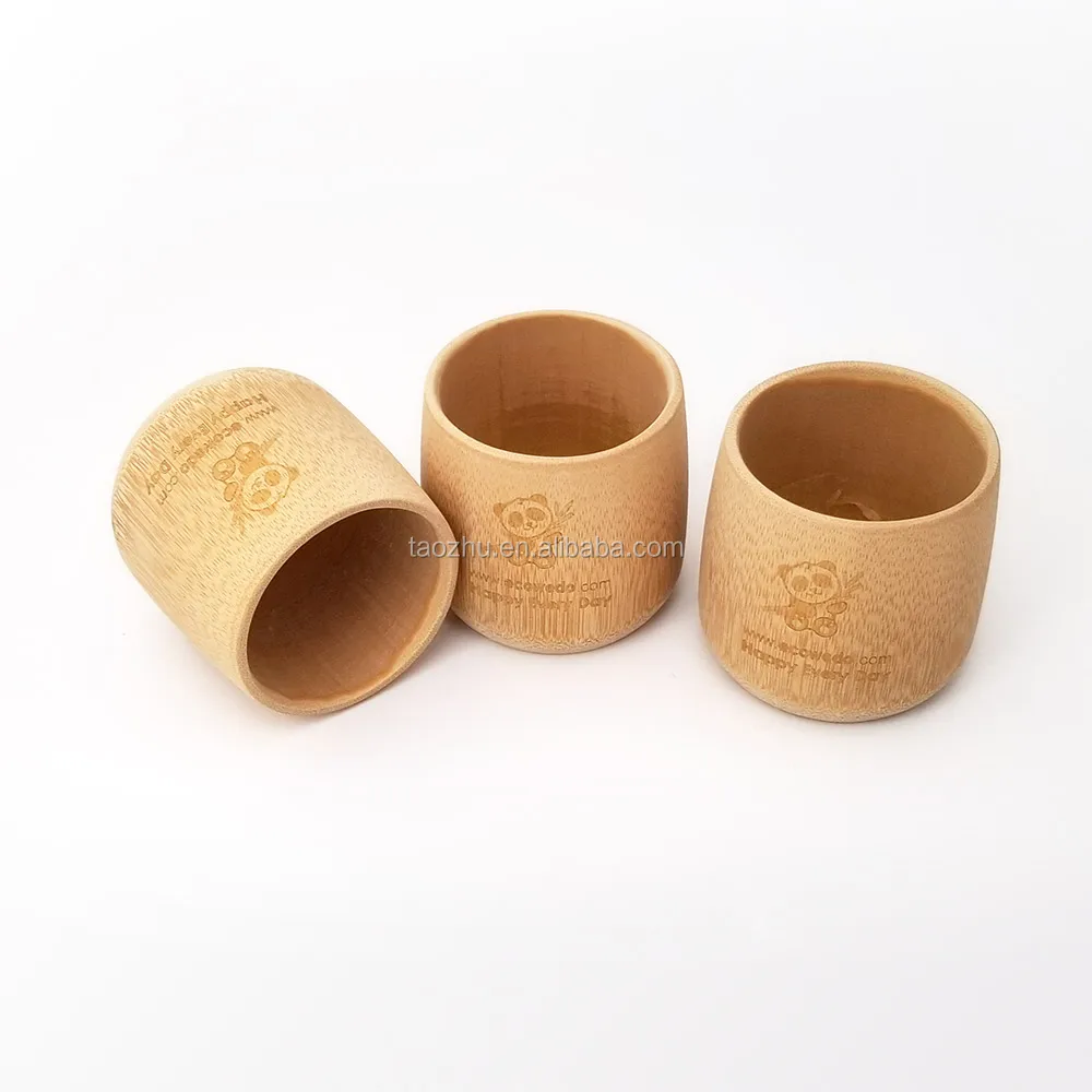 

Natural Bamboo mug with customized logo height 6.0cm Biodegradable bamboo coffee cup