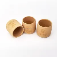 

Natural Bamboo mug with custom logo height 6.0cm diameter 2.0 inch Biodegradable bamboo coffee cup