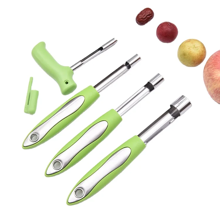 

Home Kitchen Stainless Steel Fruit Seed Remover Apple Corer For Pear Cherry Jujube, Green