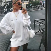 

New arrival long sleeve casual women drop shoulder hoodie