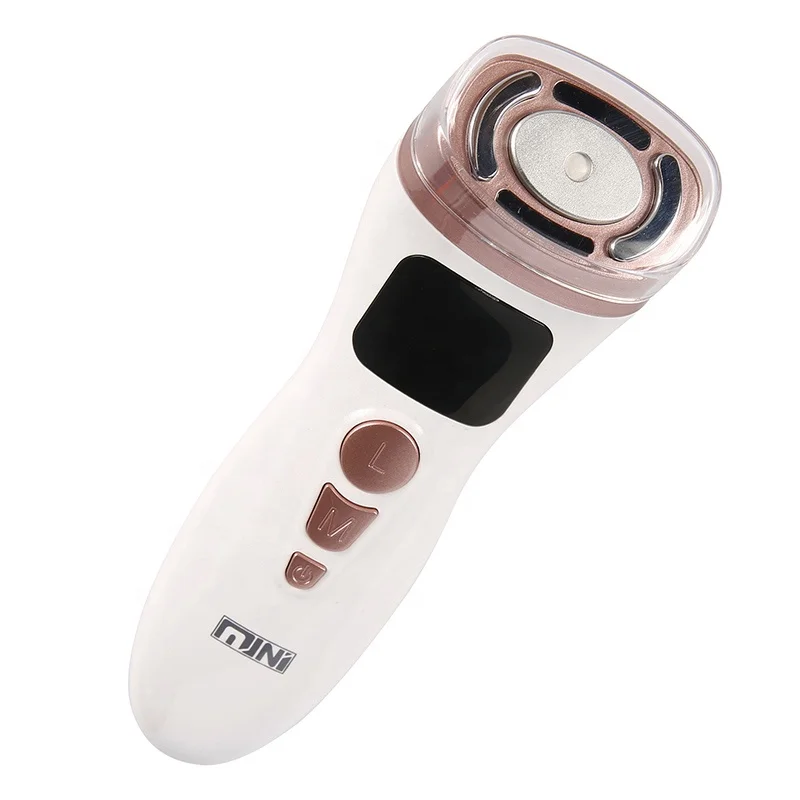 

Handy Mini Hifu Ultrasound Radio Frequency Multi-function Deep Clean Skin Care Micro Currency EMS Rf Beauty Machine Home Use, Rose gold / pink