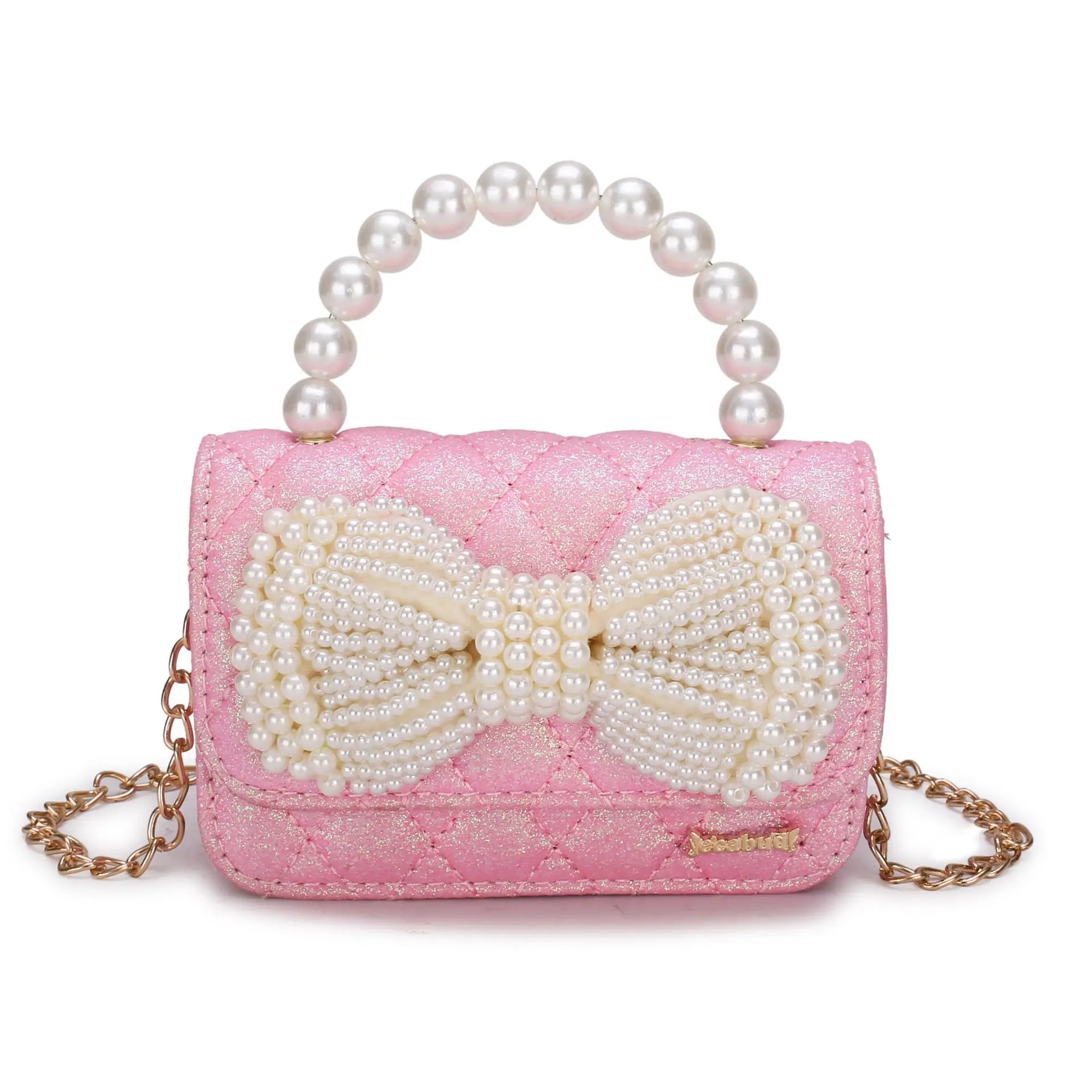 

2022 Hot Sale Pearl mini kid purses and handbags little girls designer Small crossbody shoulder bag Cute Children Handbags, 7 colors
