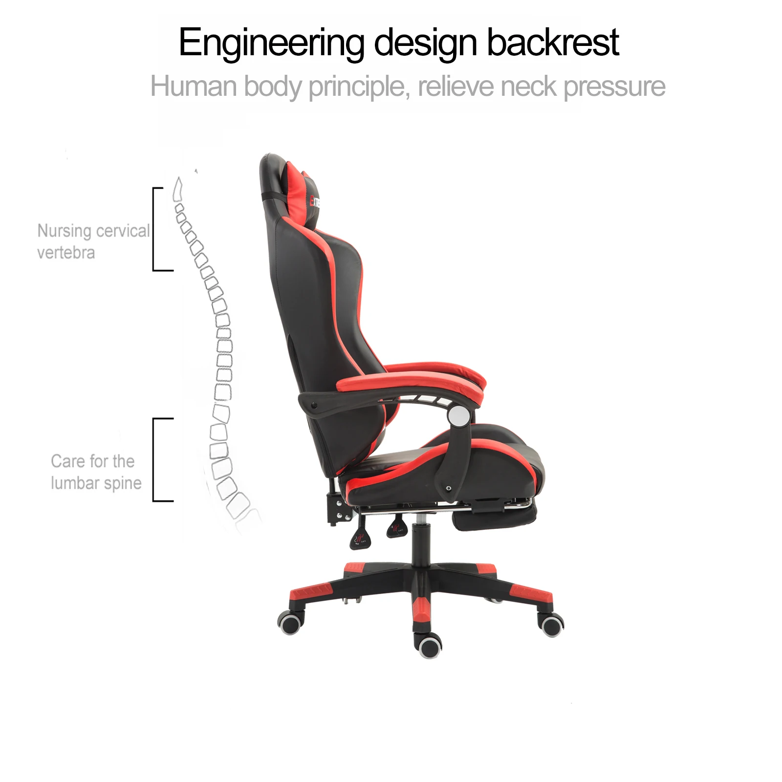 High Back Ergonomic Swivel Pc Computer Gamer Gaming Chairs With 