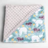 China factory high quality super soft warm winter swaddle minky baby blanket plush children's blankets with bear printing