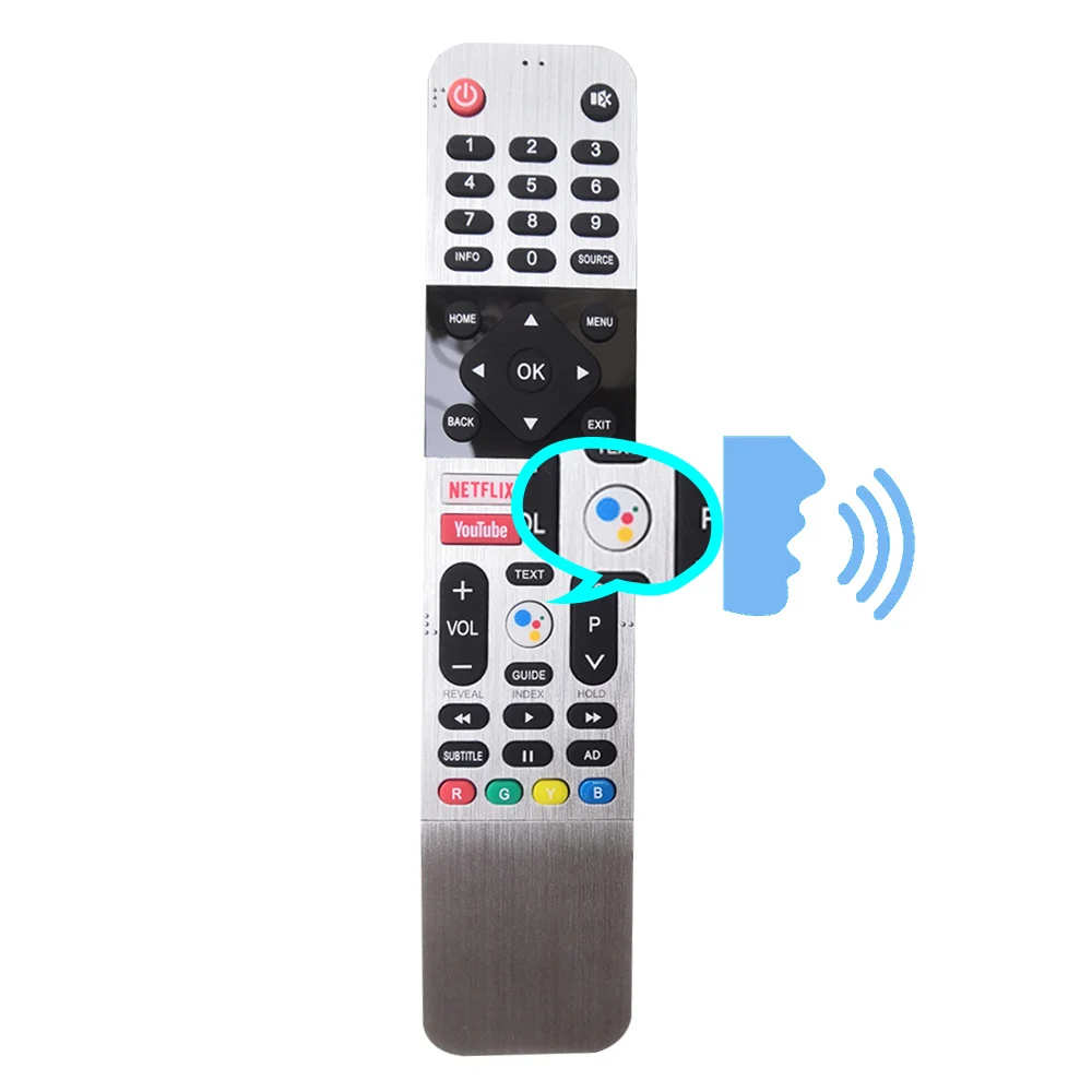 

stock HS-8902 Skywort AI Remote Control with Netflix GooglePlay YouTube Browser Voice Assistant Blutooth BLE IR controller, Black